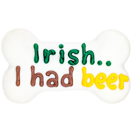 irish i had a beer dog bone cookie