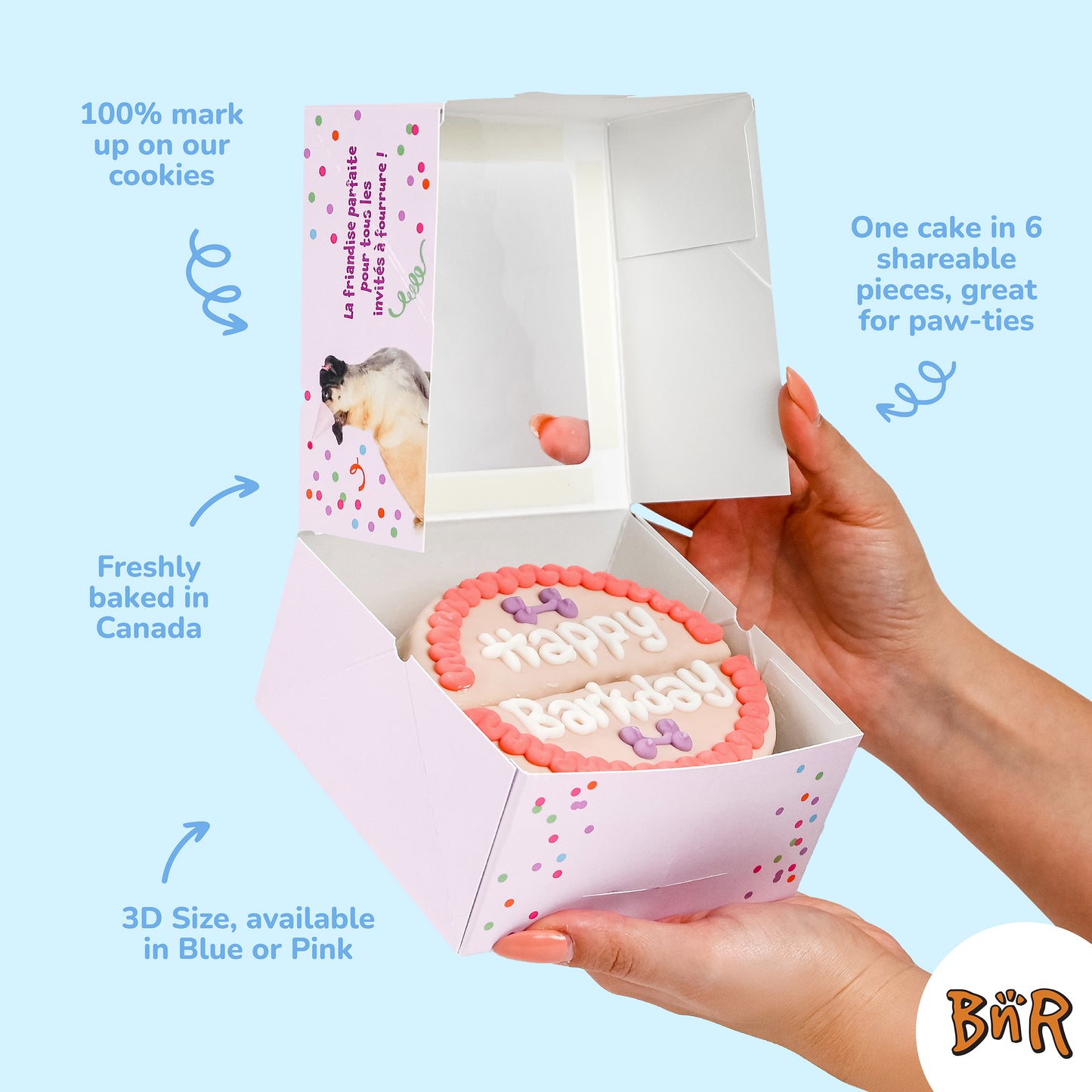 Giant Shareable, 6-piece Pink Cake | Birthday