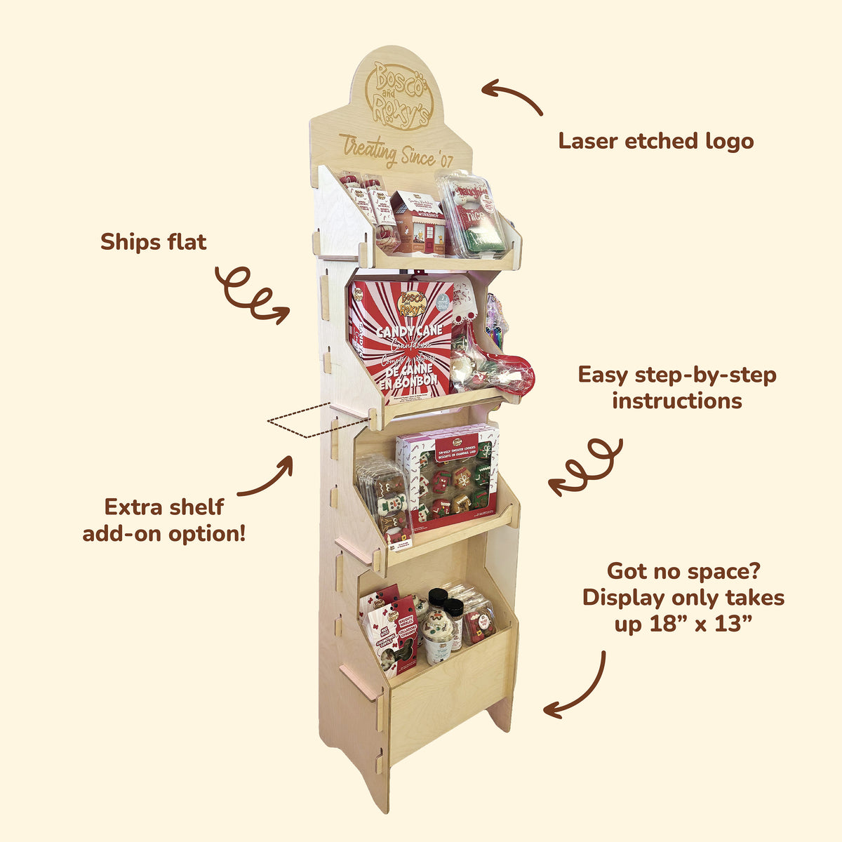 Wooden Shelf Display | Retail Display