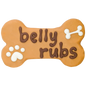 belly rubs dog cookie bone