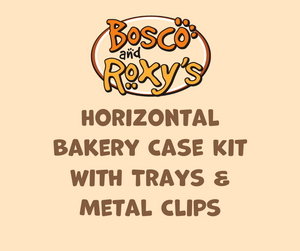 Horizontal Glass Bakery Case Kit + Metal Clips