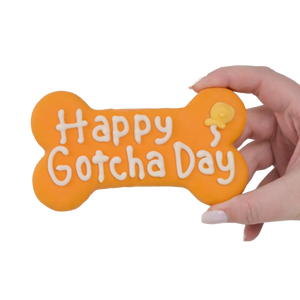 Orange Happy Gotcha Day Bone | Natural Birthday