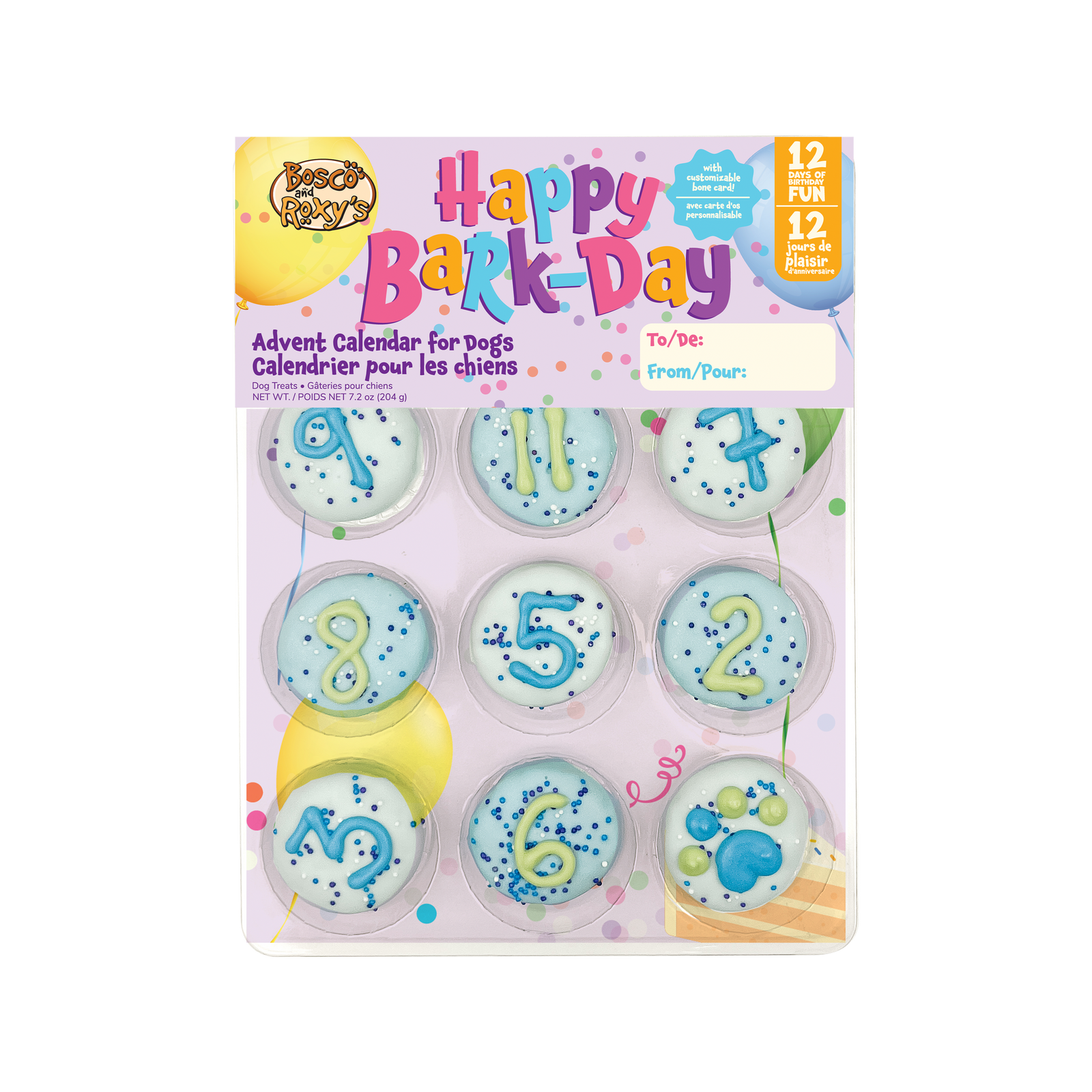 Happy Barkday 12 Day Advent Calendar - Blue | Birthday
