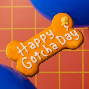 Orange Happy Gotcha Day Bone | Natural Birthday