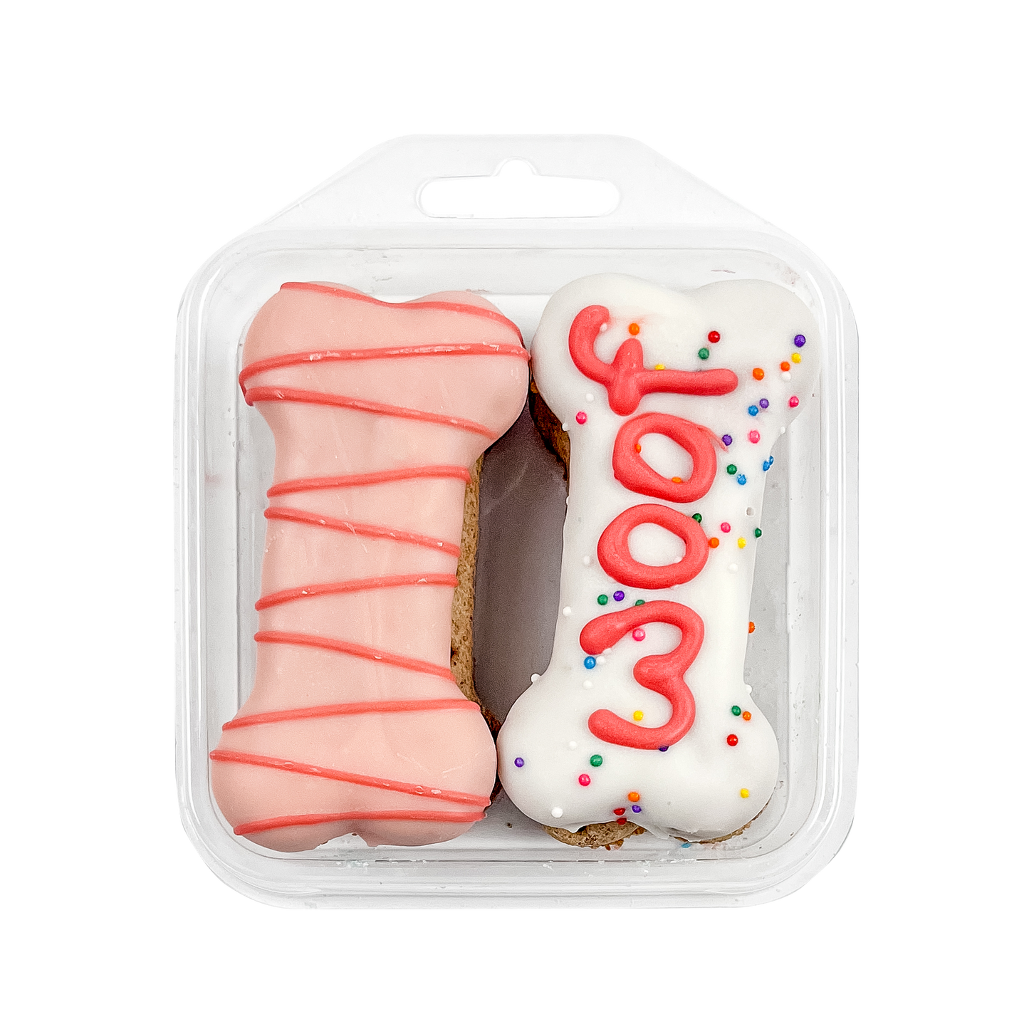Prepackaged 4pk Pink Woof It Up Bones | Birthday