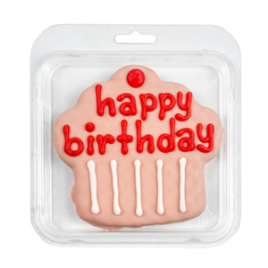 Prepackaged Giant Pink Happy Birthday Cupcake | Birthday