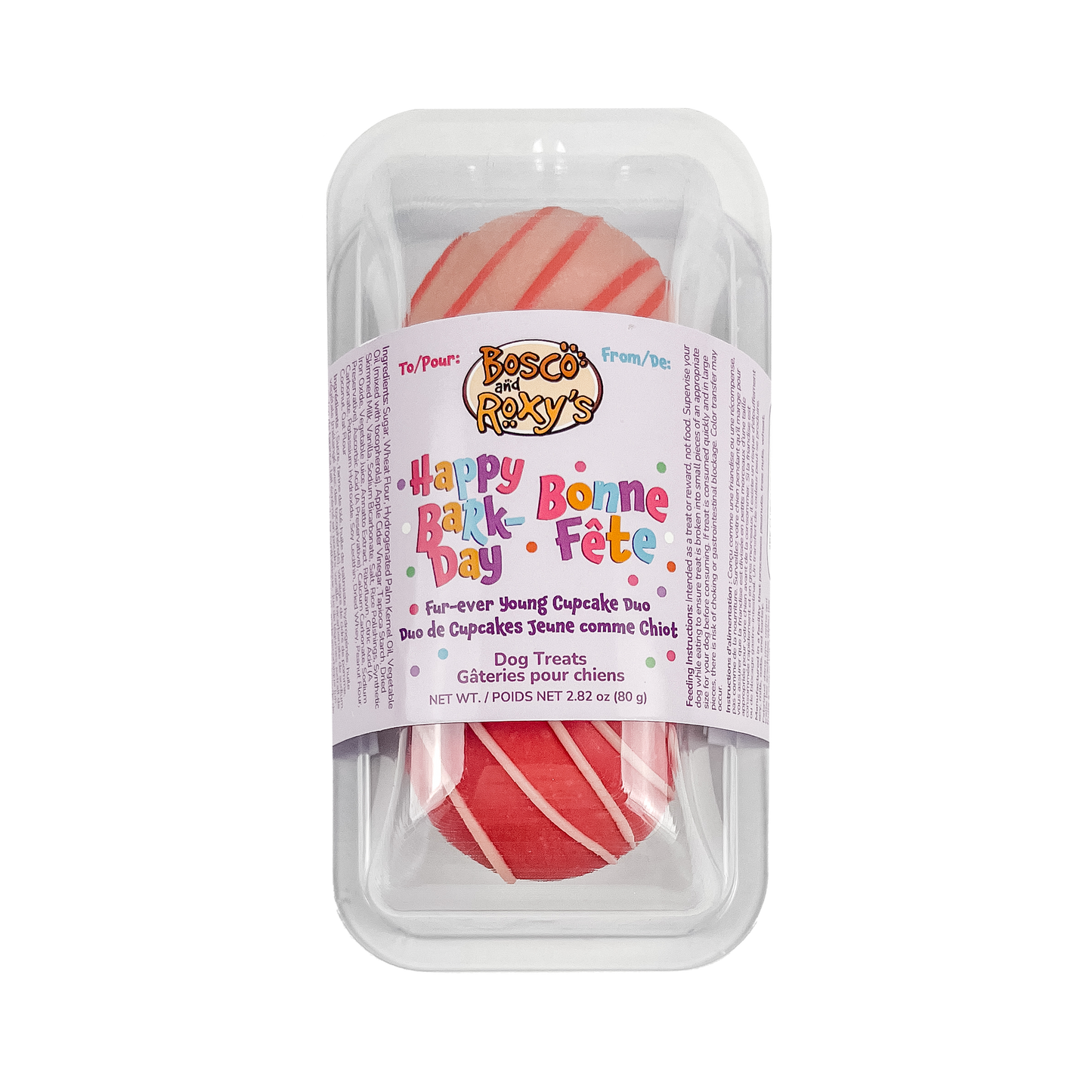 Prepackaged Fur-Ever Young Pink Cupcake Duo | Birthday