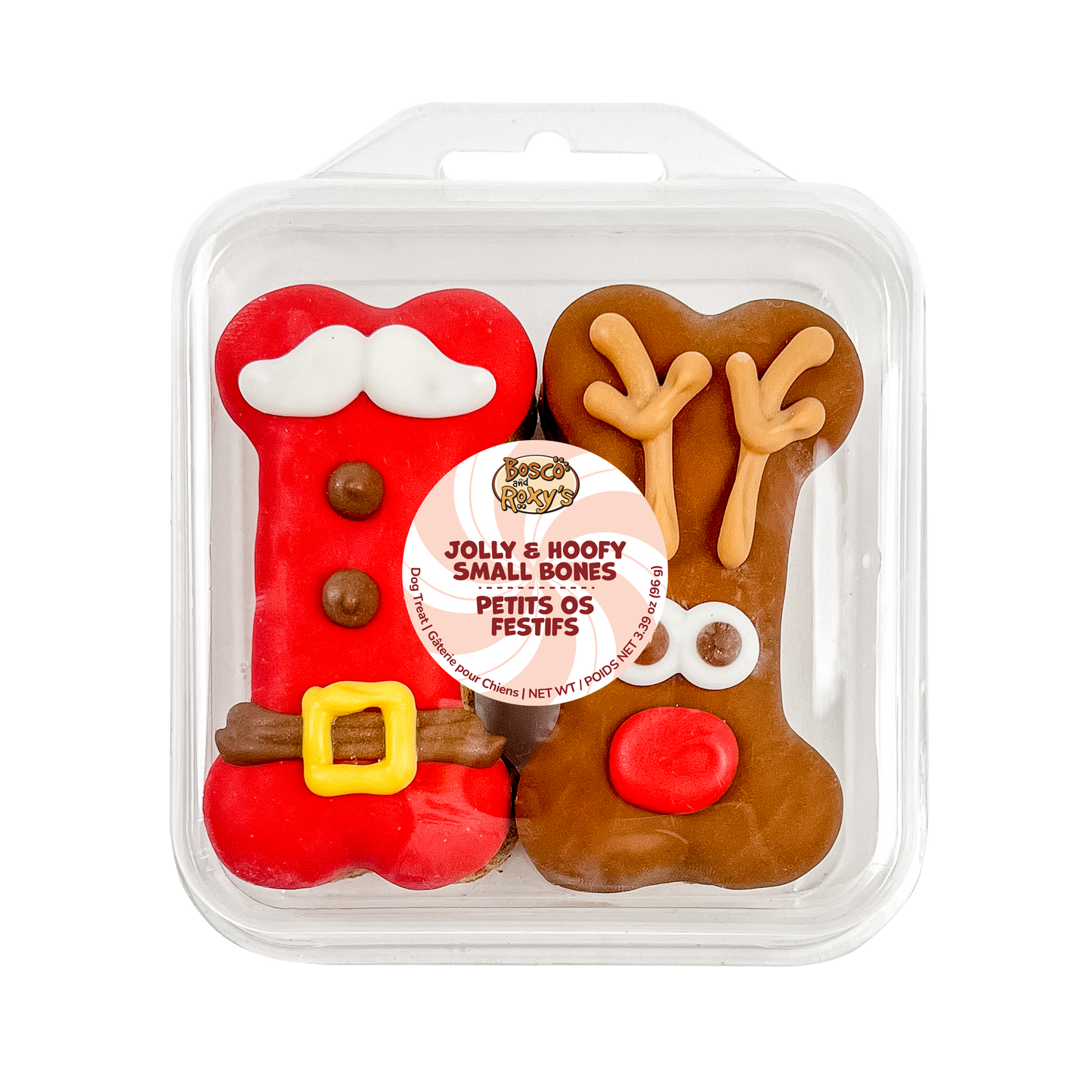 Jolly & Hoofy Small Bones 4pk | Christmas Pre-Packaged
