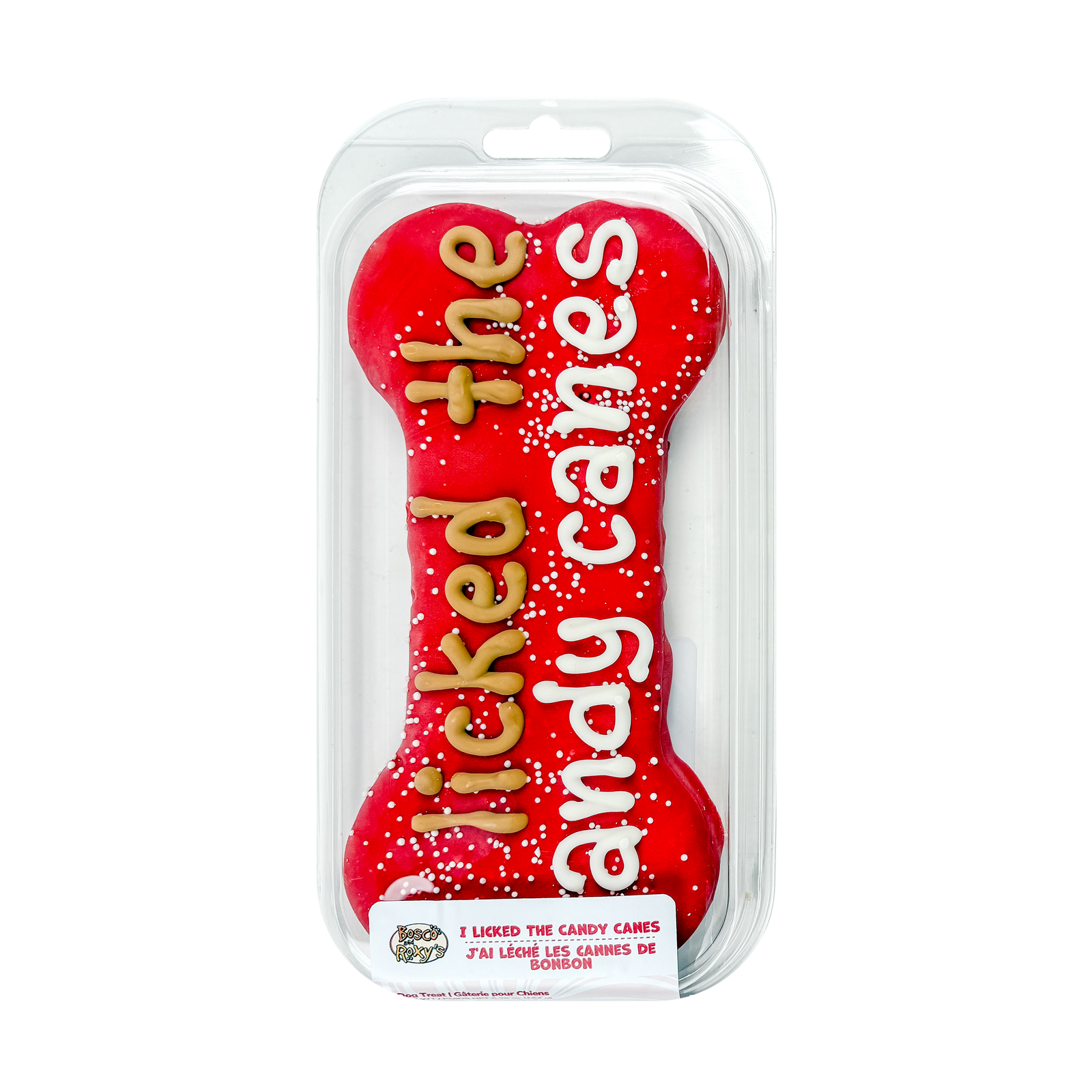 I Licked The Candy Canes Large Bone | Christmas Pre-Packaged