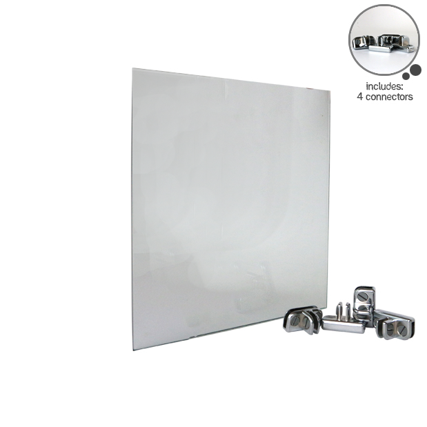 Extra Glass Shelf & Connectors for Vertical Glass Case Bosco and Roxy